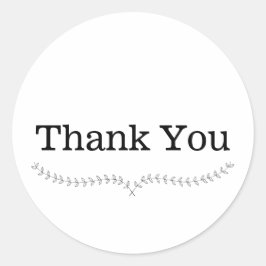 Tack Krandeförsegling Runt Klistermärke