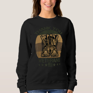 Tack Krigsveteraner Kamp Stövlar Veteran Dag Ameri T Shirt