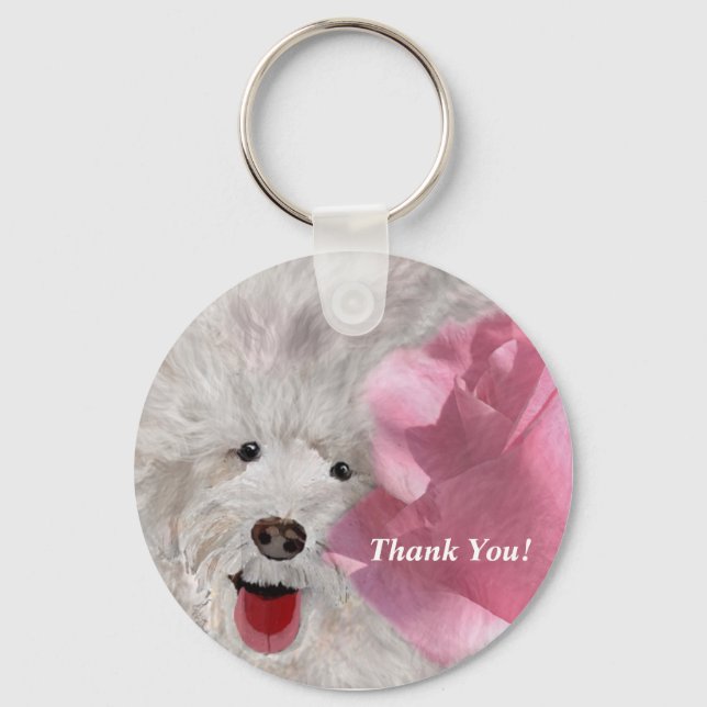 Tack Labradoodle och Ro Nyckelring (Framsida)