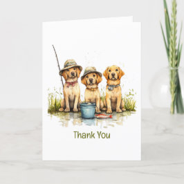 Tack Labrador Retriever Hundar Fishing Kort