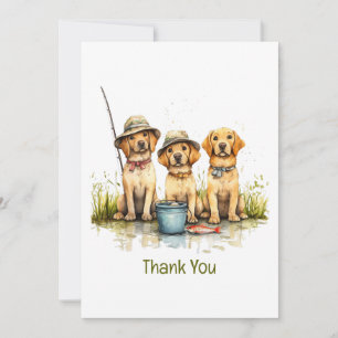 Tack Labrador Retriever Hundar Fishing Kort