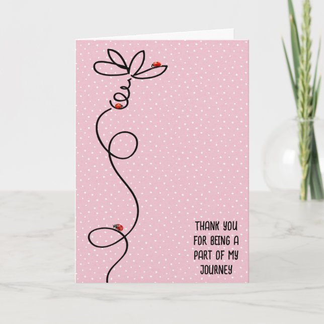 Tack Ladybugs på Daisy Doodle Kort (Framsida)