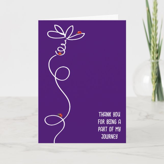 Tack Ladybugs på Doodle Daisy Kort (Framsida)