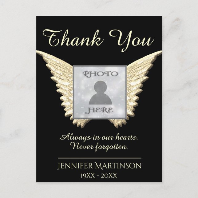 Tack | Lägg till bild minnesmärke Vykort (Framsida)