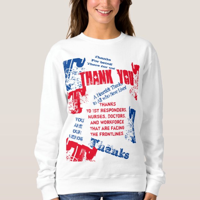 TACK LÄKARE SJUKSKÖTERSKOR OCH FÖRSTE HJÄLP-RESPON T SHIRT (Framsida)