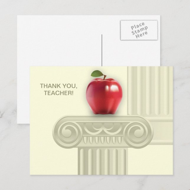 Tack LärarAnpassningsbar Vykort (Fram/baksida)