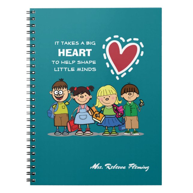 Tack, Lärare. Anpassat namngivningsprogram Anteckningsbok (Framsidan)