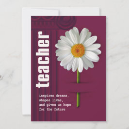 Tack, Lärare. Anpassningsbar för daisy Design Inbjudningar