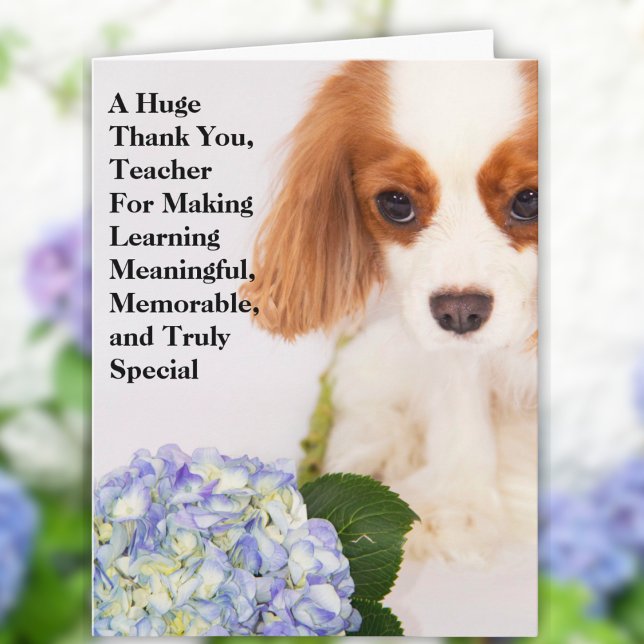 Tack Lärare Cavalier King Charles Kort (Skapare uppladdad)