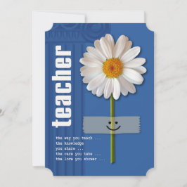 Tack, Lärare. Daisyns Anpassningsbar - platta kort
