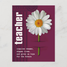 Tack Lärare. Daisyns utformning Vykort