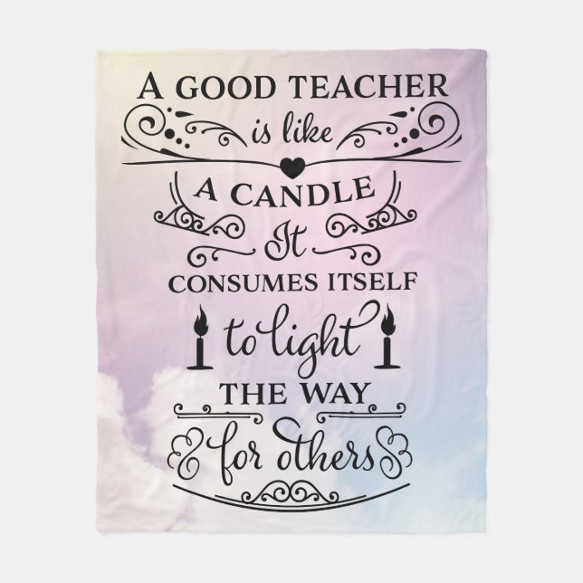 Tack Lärare Fleecefilt (Framsidan)