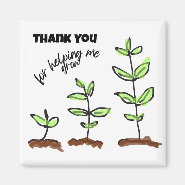 Tack Lärare för att hjälpa mig att växa Magnet (Framsidan)