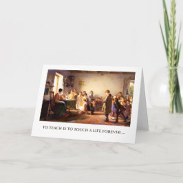 Tack, lärare. Konsthöjningskort för finkonst Tack Kort
