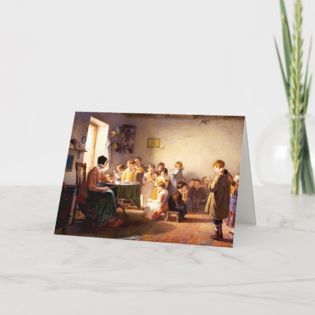 Tack, lärare. Konsthöjningskort för finkonst Tack Kort (Framsida)