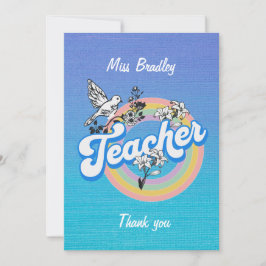 Tack lärare med kärlek och respekt kort