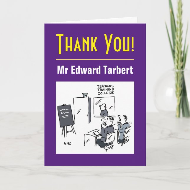 Tack Lärare med meddelande (Framsida)