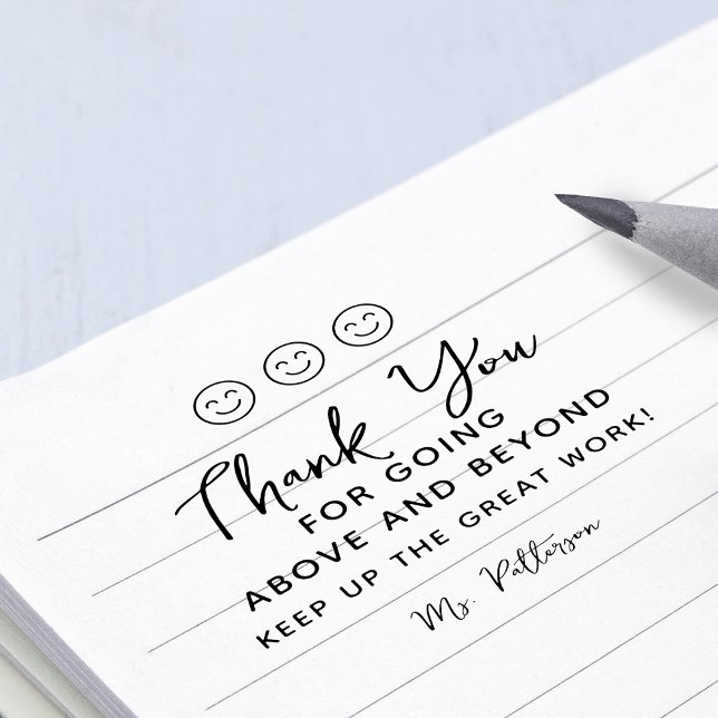 Tack Lärare med positiv feedback Stämpel (Positive Feedback Thank You Teacher Rubber Stamp)