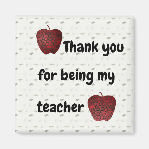 Tack Lärare Mosaic Red Apples Classroom Magnet