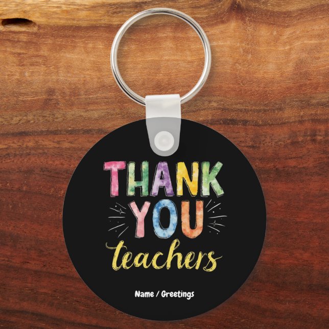 Tack Lärare & Studenter Studenten Gift Nyckelring (Framsida)