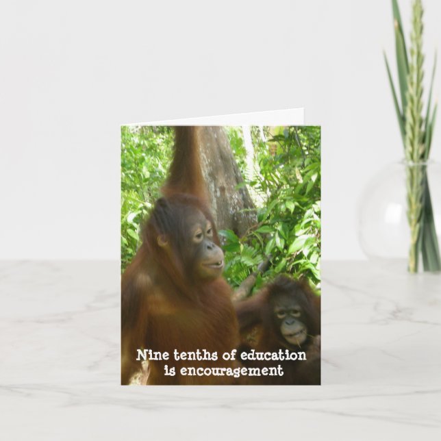 Tack, Lärare: Uppmuntran Tack Kort (Framsida)