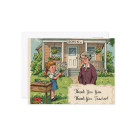 "Tack, lärare!" Vykort