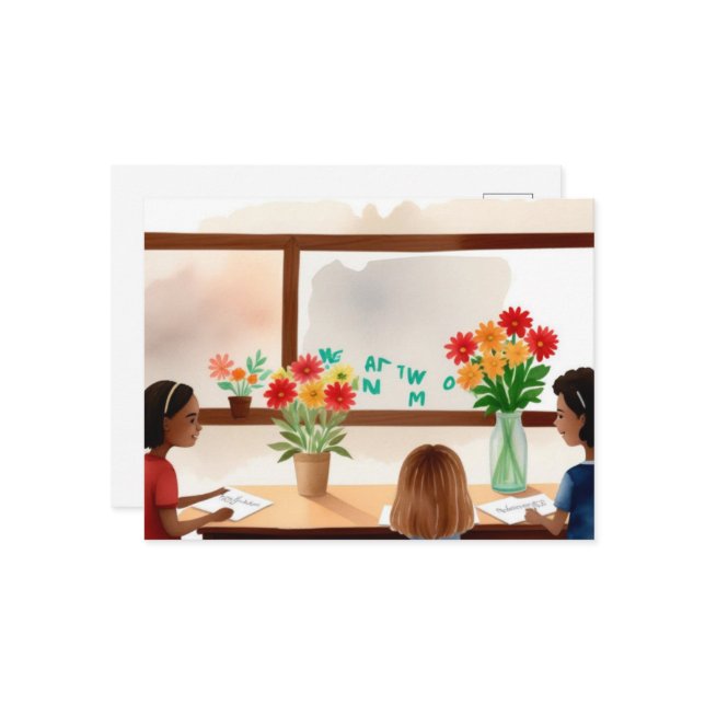 "Tack, lärare!" Vykort (Fram/Back In Situ)