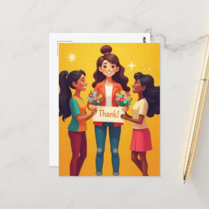 "Tack, lärare!" Vykort