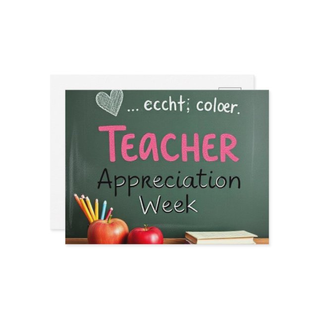 "Tack, lärare!" Vykort (Fram/Back In Situ)