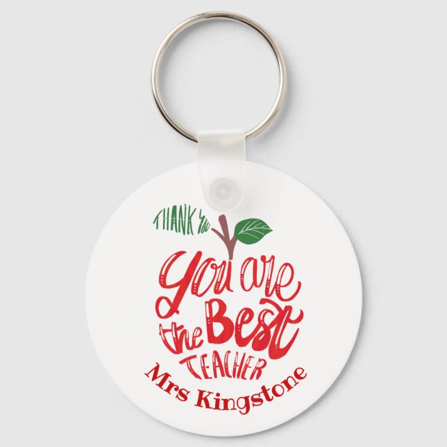 Tack, läraren mugg, du är bäst! nyckelring (Framsida)