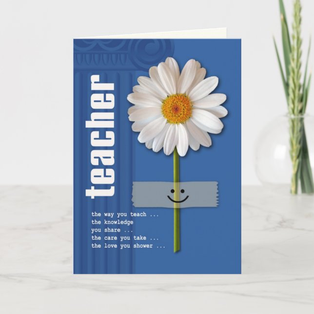 Tack Lärares Anpassningsbar Greeting Cards Kort (Framsida)