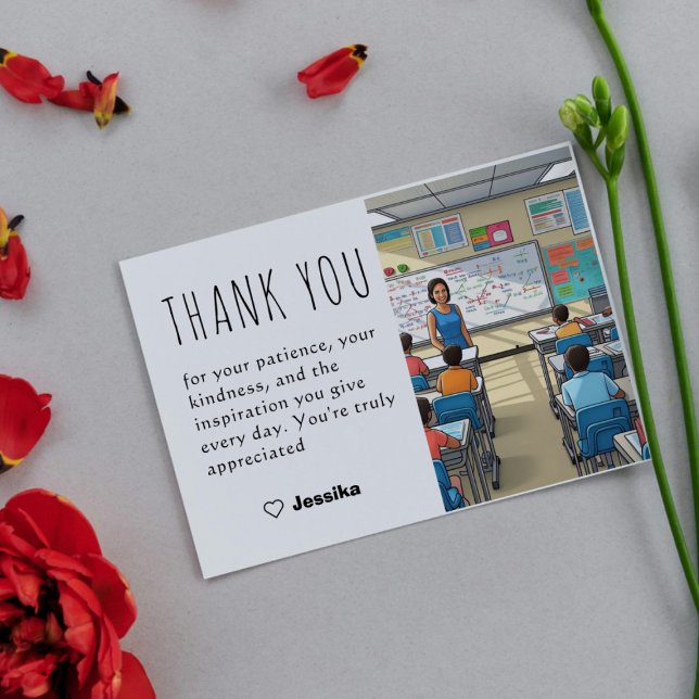 Tack Lärarkortets Elegant - utvärderingsdesign (Skapare uppladdad)