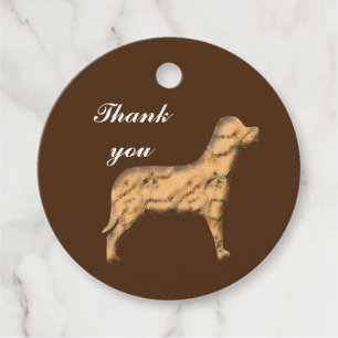 Tack Large Brown Hund Animal Caregiver Gåvor Etiketter