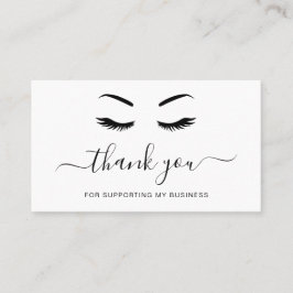 Tack Lash Minimalist Black and White Insert Visitkort