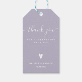 Tack - Lavender Wedding Favor Presentetikett