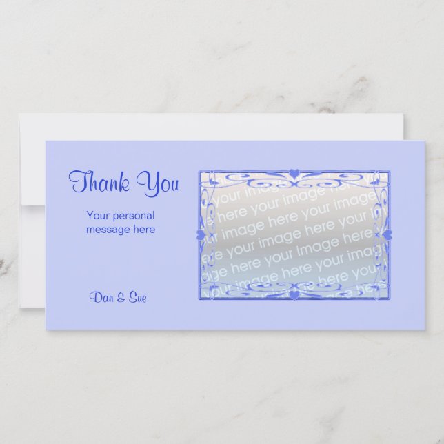 Tack Light Blue Kort (Framsida)