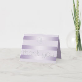 Tack | Lilac Shimmer Rand Monogram Anteckningskort