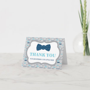 Tack, lille man, Bow Tie, Baby blue Tack Kort