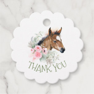 Tack Little Horse Födelsedagsfest Gåvor Etiketter