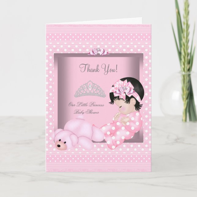 Tack Little Princess Baby Shower Girl Rosa (Framsida)