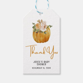 Tack Little Pumpkin Fall Baby Shower Presentetikett
