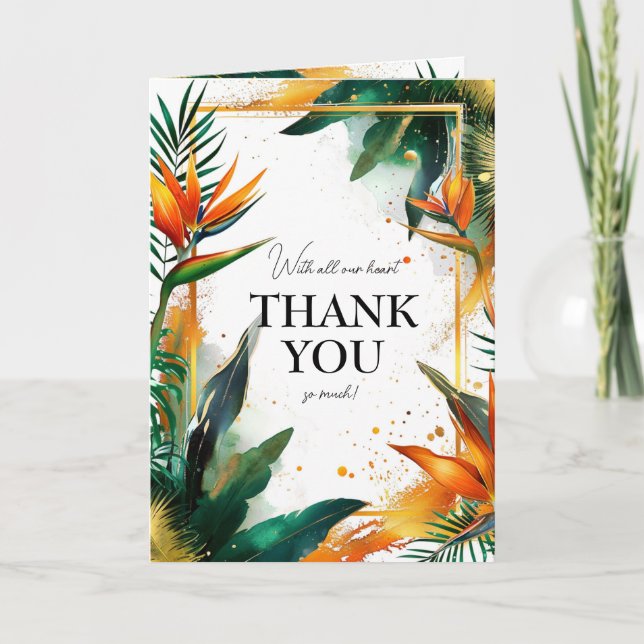 Tack lodrät Birds of Paradise Bliss Kort (Framsida)