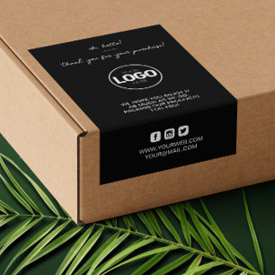 Tack Logotyp Packing Trendig Shipping Märke