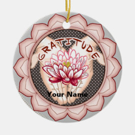 Tack Lotus-ornament Julgransprydnad Keramik