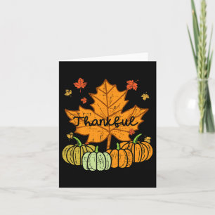 Tack, Löv Pumpkin Cute Thanksgiving Fall Manar W Kort