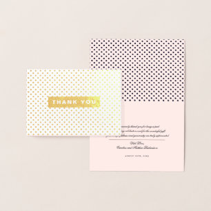 Tack Luxury ( Rosa) Folierat Kort