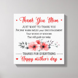 Tack Lycklig Mors dag Canvastryck