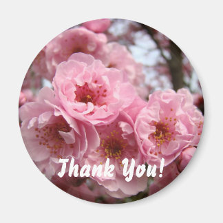 Tack! magnet Rosa Blommor Tack magneter