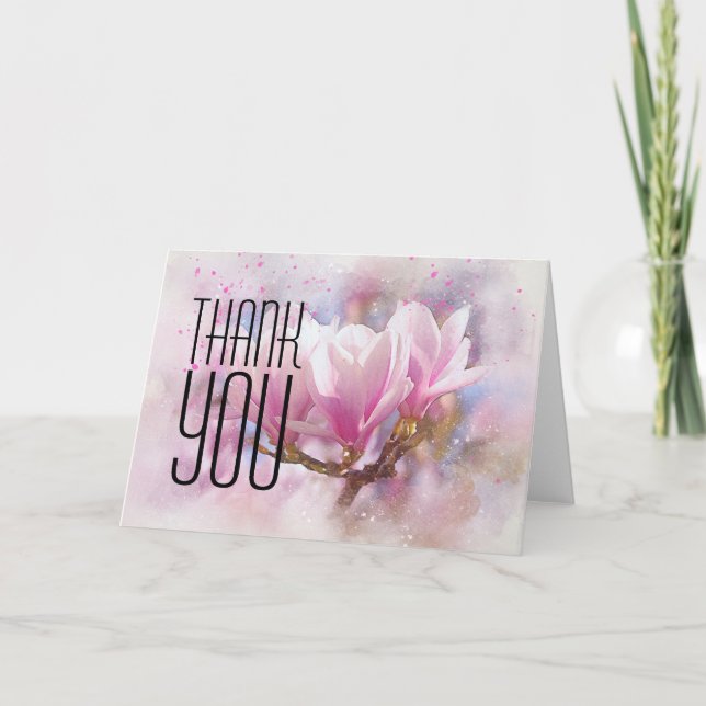 Tack Magnolia Professionell Modern Chic Kort (Framsida)