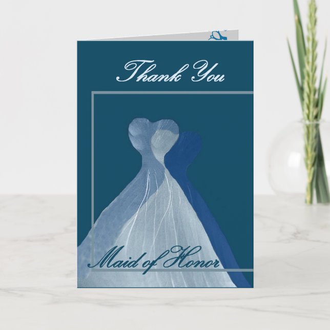 TACK Maid of honor - Blue GOwen Kort (Framsida)